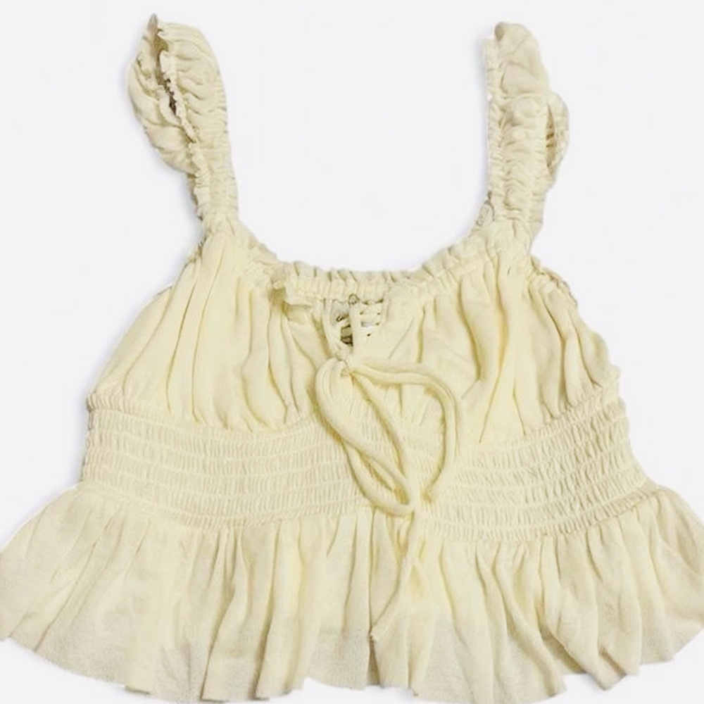 Urban Outfitters Cream Color Crop Top Size Small Fairycore Cottagecore